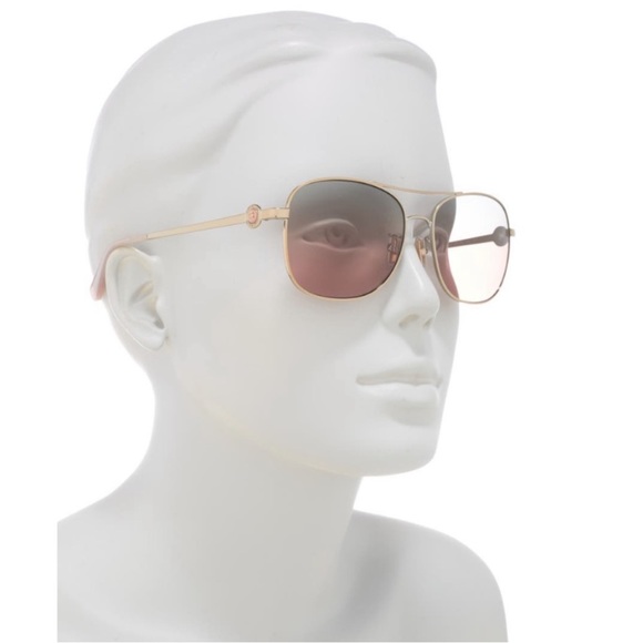 Coach Aviator 56mm Gold Sunglasses Brand New w/Tag Case & Cloth - Picture 5 of 13